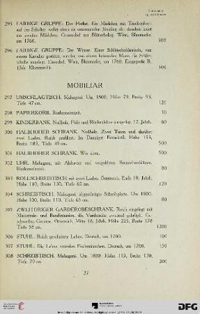 Mobiliar (Nr. 297-320)