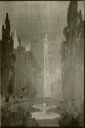 Intarsienplatte aus farbigen Hölzern : Intarsienplatte (Landschaft)aus farbigen Hölzern von G. Wölfel, Stuttgart, um 1900. Verwalter, Kunstgewerbemuseum Dresden