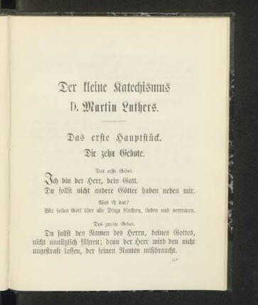 Der kleine Katechismus D. Martin Luthers.