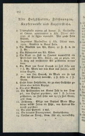 Alte Holzschnitte, Zeichnungen, Kupferwerke und Kupferstiche