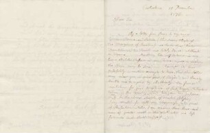 Peter Perez Burdett an [Benjamin Franklin] (Karlsruhe)
