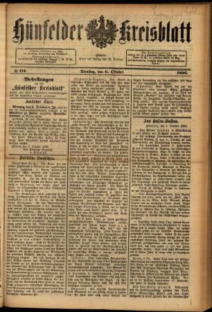 Ausgabe vom Dienstag, den 06. Oktober 1896.