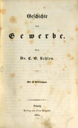 Geschichte der Gewerbe