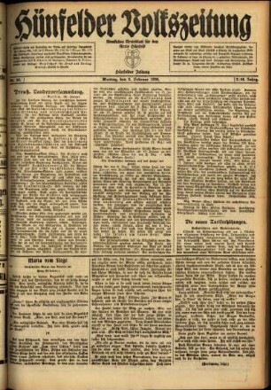 Ausgabe vom Montag, den 02. Februar 1920.