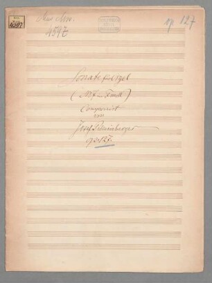 Sonate für Orgel Nr. 7 in f-moll op. 127 - BSB Mus.ms. 4597