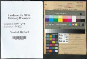 Entnazifizierung Richard Stoetzel , geb. 23.04.1895 (Polizist)
