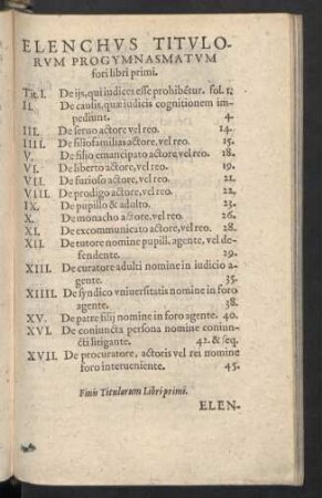 Elenchus Titulorum