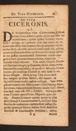 De Vita Ciceronis.
