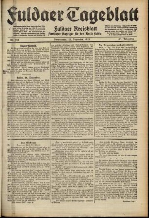 Ausgabe vom Donnerstag, den 15. Dezember 1921.