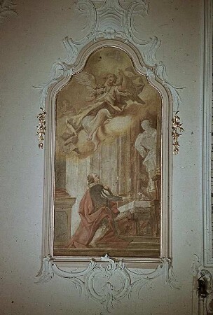 Der heilige Ulrich legt vor der Muttergottes das Gelübde der Jungfräulichkeit ab
