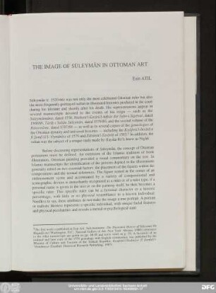 The Image Of Süleymân In Ottoman Art Esin Atil
