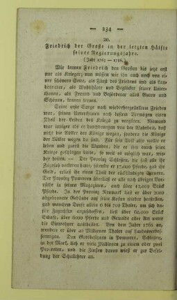20. Friedrich der Große in der letzten Hälfte seiner Regierungsjahre. (Jahr 1763 - 1786.)