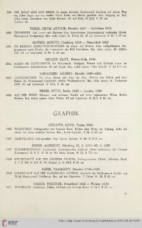 Graphik (Nr. 1005 - 1046)