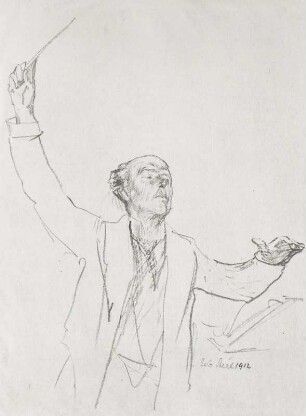 Sterl, Robert: Schuch dirigierend. Kreidezeichnung, Dresden 1912