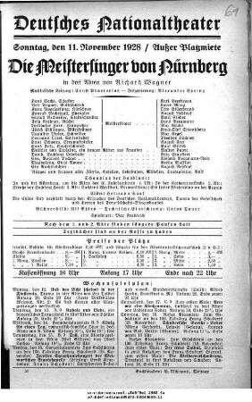 Die Meistersinger von Nürnberg