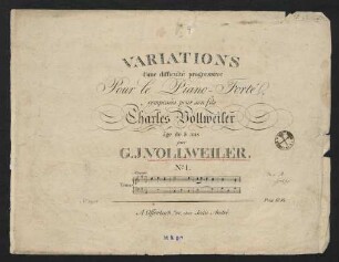 Variations d'une difficulté progressive pour le piano-forté