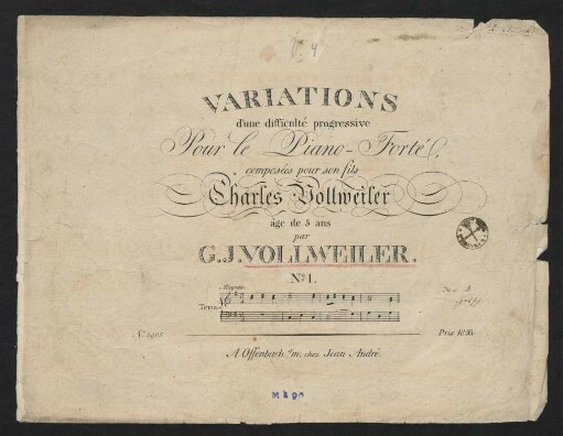 Variations d'une difficulté progressive pour le piano-forté