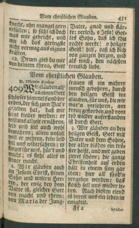 Vom christlichen Glauben.