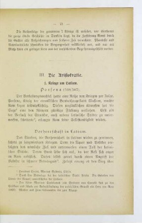 III. Die Aristokratie