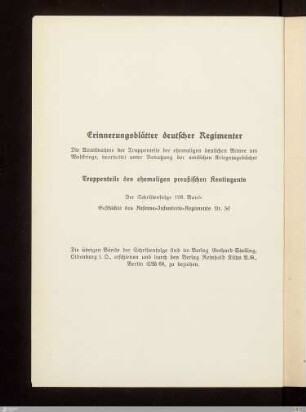 Geschichte des Reserve-Infanterie-Regiments Nr. 39 : nach den amtlichen Kriegstagebüchern