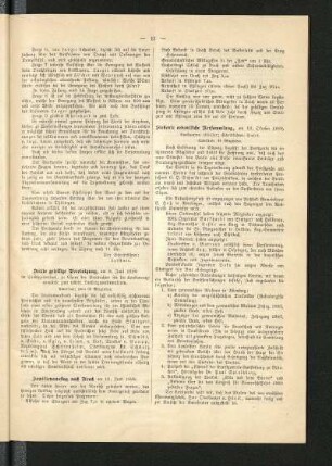 Siebente ordentliche Versammlung, am 13. Oktober 1888