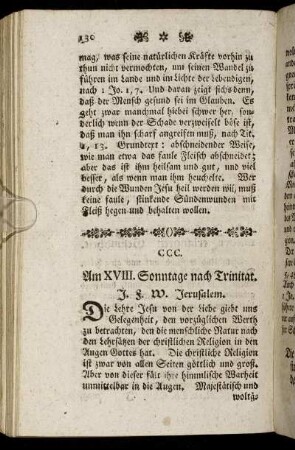 CCC. Am XVIII. Sonntage nach Trinitat.