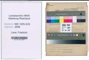 Entnazifizierung Friedrich Liere , geb. 27.01.1907 (Studienrat)