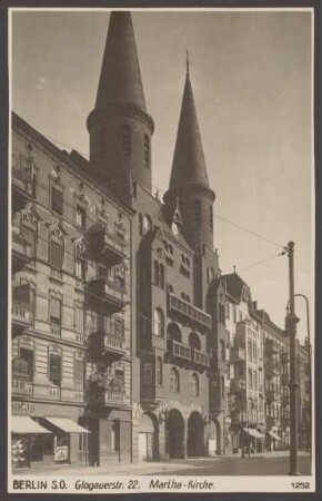 Ansichtskarte Marthakirche, Glogauer Straße [2/2]