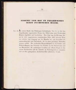 Ansicht Vom Hof Im Peller'schen Ietzt Fuchs'schen Hause. [Taf. 65]