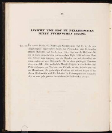Ansicht Vom Hof Im Peller'schen Ietzt Fuchs'schen Hause. [Taf. 65]