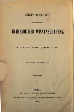 Sitzungsberichte. 29. 1858 (1859)