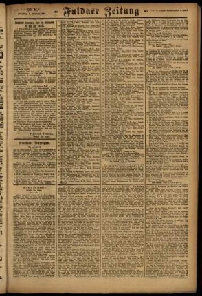 Zweite Ausgabe vom Dienstag, den 08. Februar 1921.