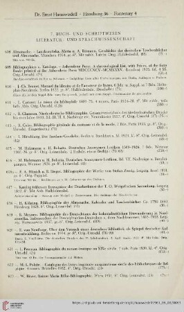 Buch- und Schriftwesen- Literatur und Sprachwissenschaft (Nr.608-737)