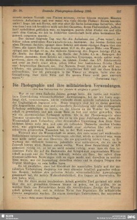 Die Photographie und ihre militairischen Verwendungen