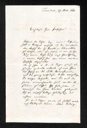 Brief von Theodor Heuglin