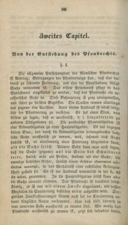 Zweites Capitel. Von der Entstehung des Pfandrechts.