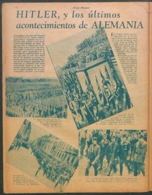 Hitler, y los últimos acontecimientos de Alemania
