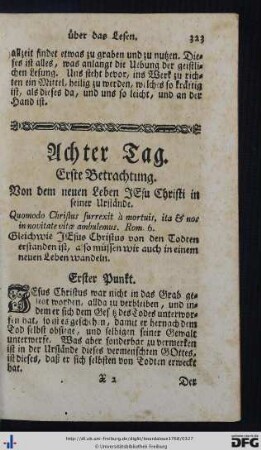 Achter Tag.