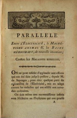 Parallele entre le magnétisme animal ...