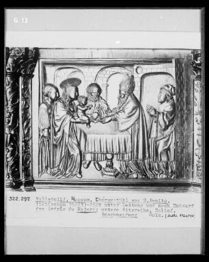 Chorgestühl, untere Sitzreihe, Detail: Beschneidung Christi
