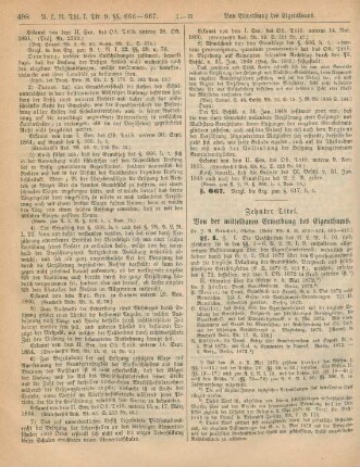 Zehnter Titel. Von der mittelbaren Erwerbung des Eigenthums