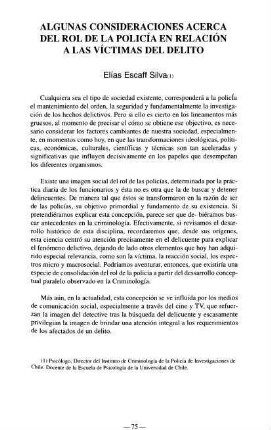 75-88, 3. Algunas consideraciones acerca del rol de la policía en relacíon a las víctimas del delito