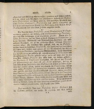 4. "Die Annahm derer Professorum quoad Nominationem & Confirmationem [...]"