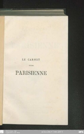 Le Carnet d'une Parisienne