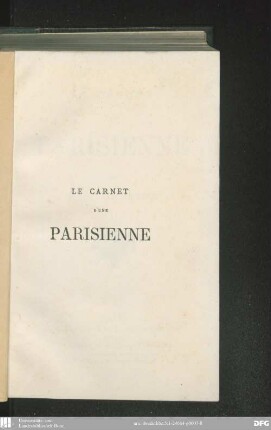 Le Carnet d'une Parisienne