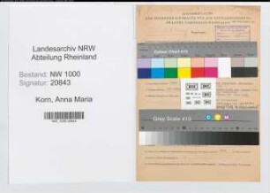 Entnazifizierung Anna Maria Korn, geb. 25.04.1886 ()