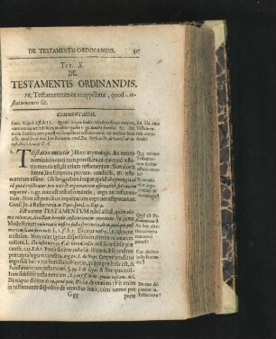 Tit. X. De Testamentis Ordinandis.