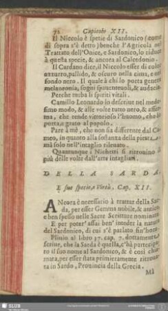 Cap. XII. Della Sarda