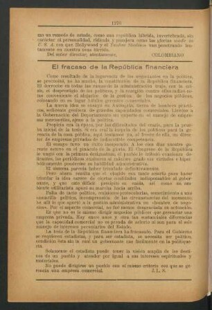 El fracaso de la República financiera