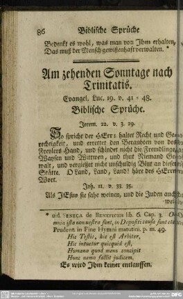 Am zehenden Sonntage nach Trinitatis